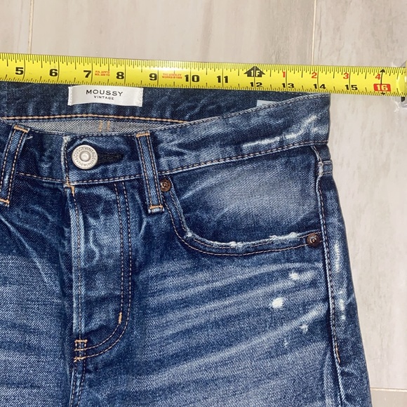 Moussy Vintage Keller Tapered, Japan, Distressed Raw Hem, 26x27, EUC, $391 MSRP - Picture 5 of 16